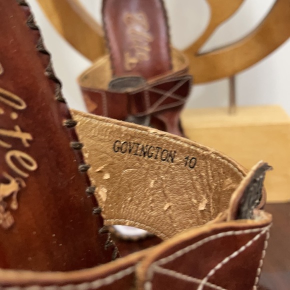 Corkys Elite Women’s Sandals Covington - Brown Tooled Leather - 8M - Picture 7 of 9